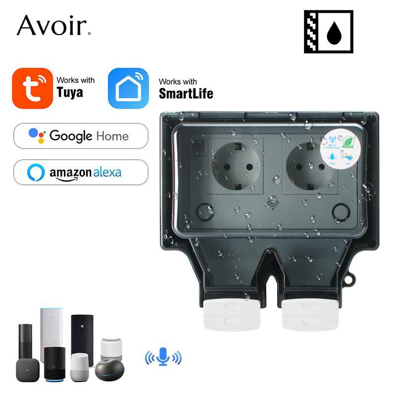 Outdoor Power Timer - Avoir-Tuya 벽 전기 소켓, Ip66 방수