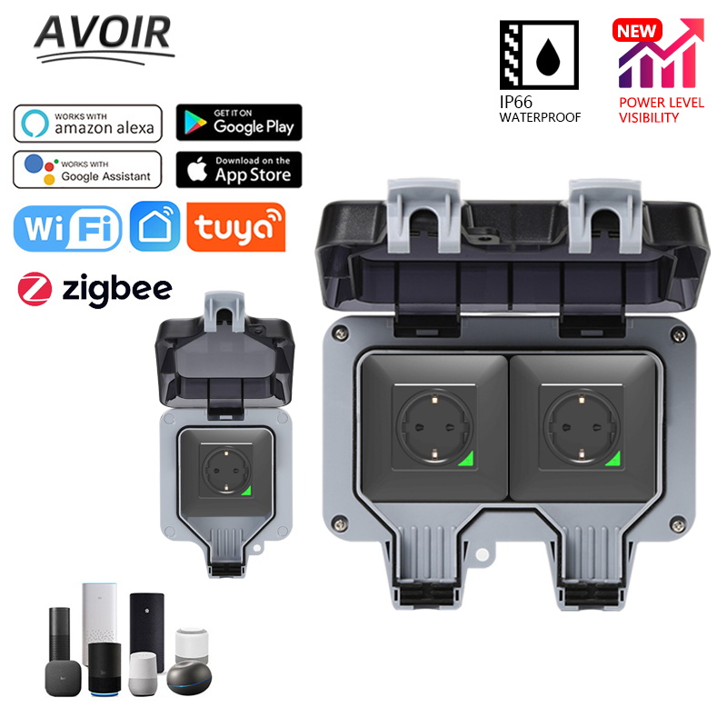 Outdoor Zigbee Power Plug - Avoir Tuya Zigbee 전기 콘센트 IP66