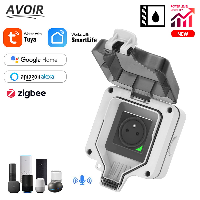 Outdoor Zigbee Power Plug - Avoir Zigbee Tuya IP66 실외 방수
