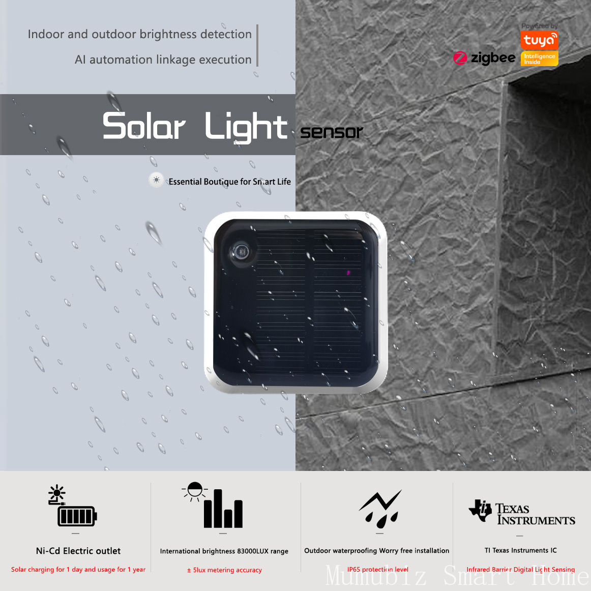 Outdoor Power Monitor - Tuya Zigbee 태양광 센서 - 실시간