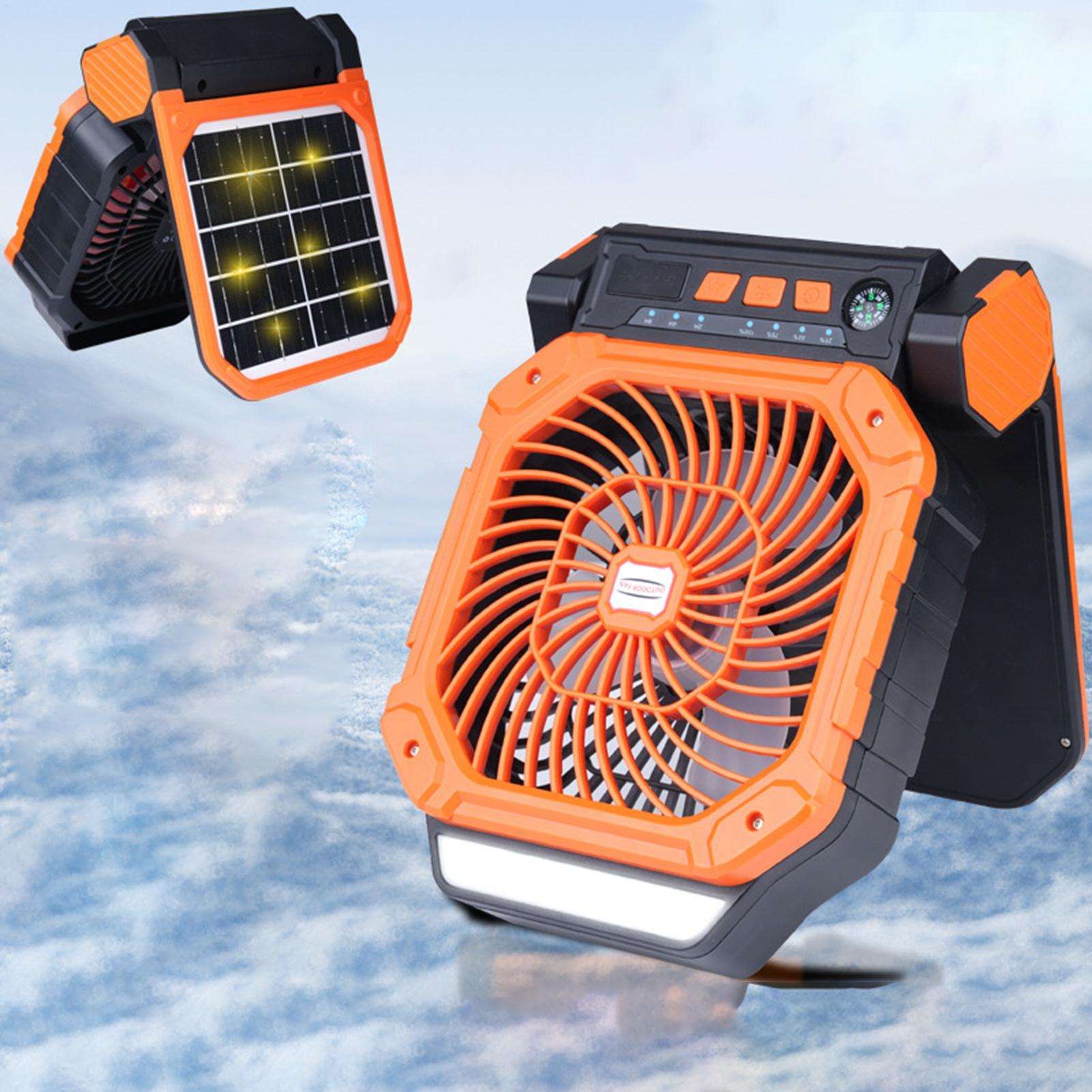Outdoor Power Timer - 태양열 야외용 선풍기 USB 충전 캠핑용
