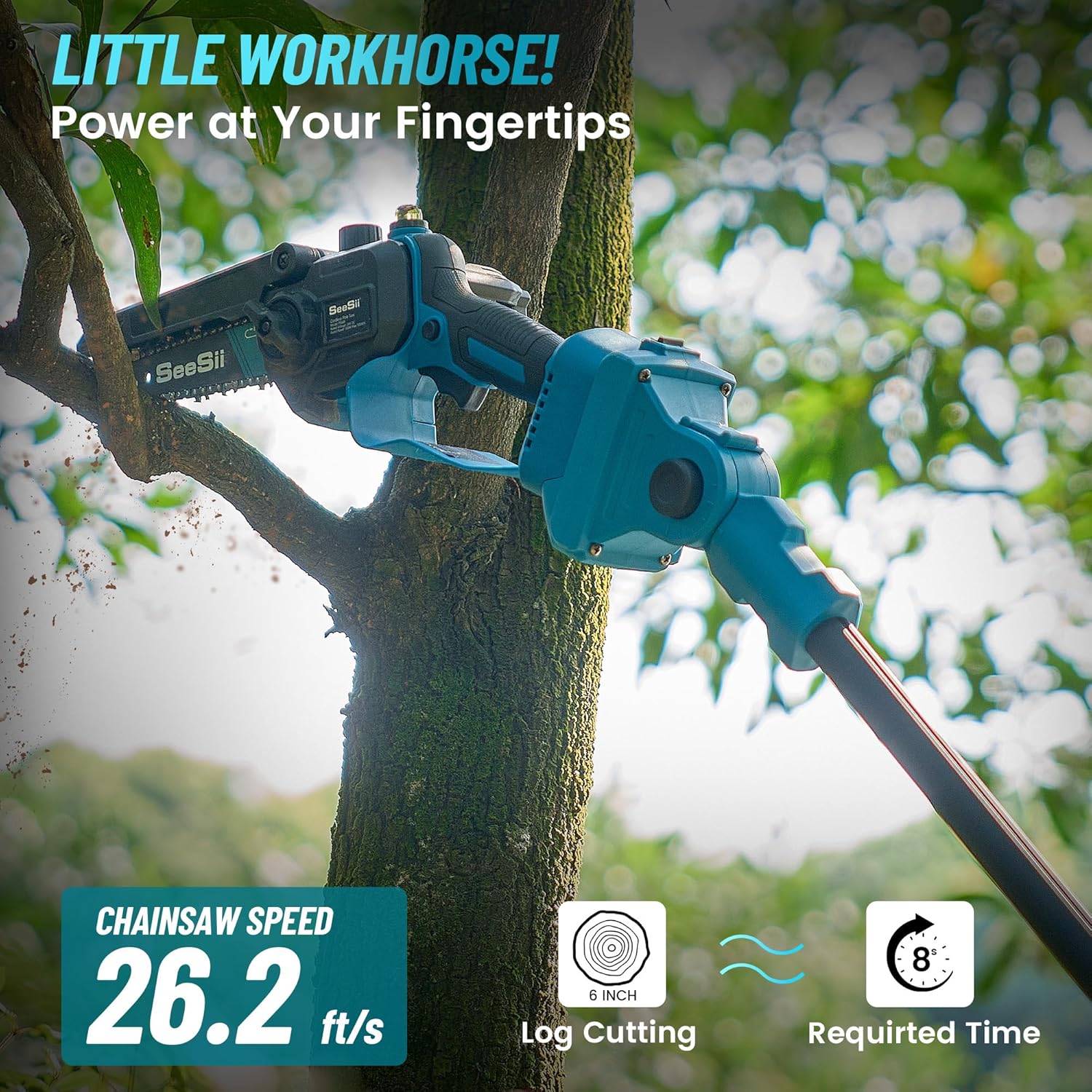 정원 작업용 텔레스코픽 폴 체인톱 긴 손잡이 전정가위  - Electric Chainsaw Battery 리뷰 및 가격