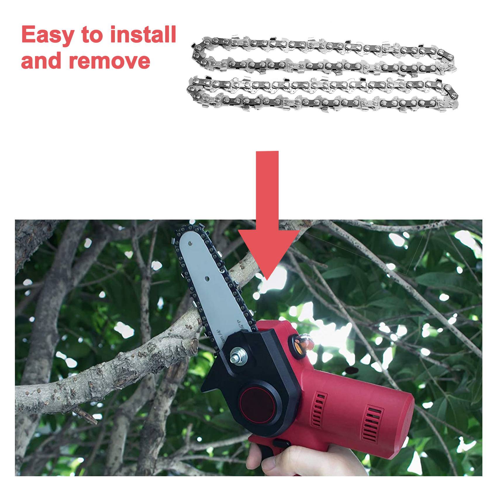 BHBL 2Pcs 4인치 1/4인치 가이드 톱 체인 미 - Electric Chainsaw Battery 리뷰 및 가격