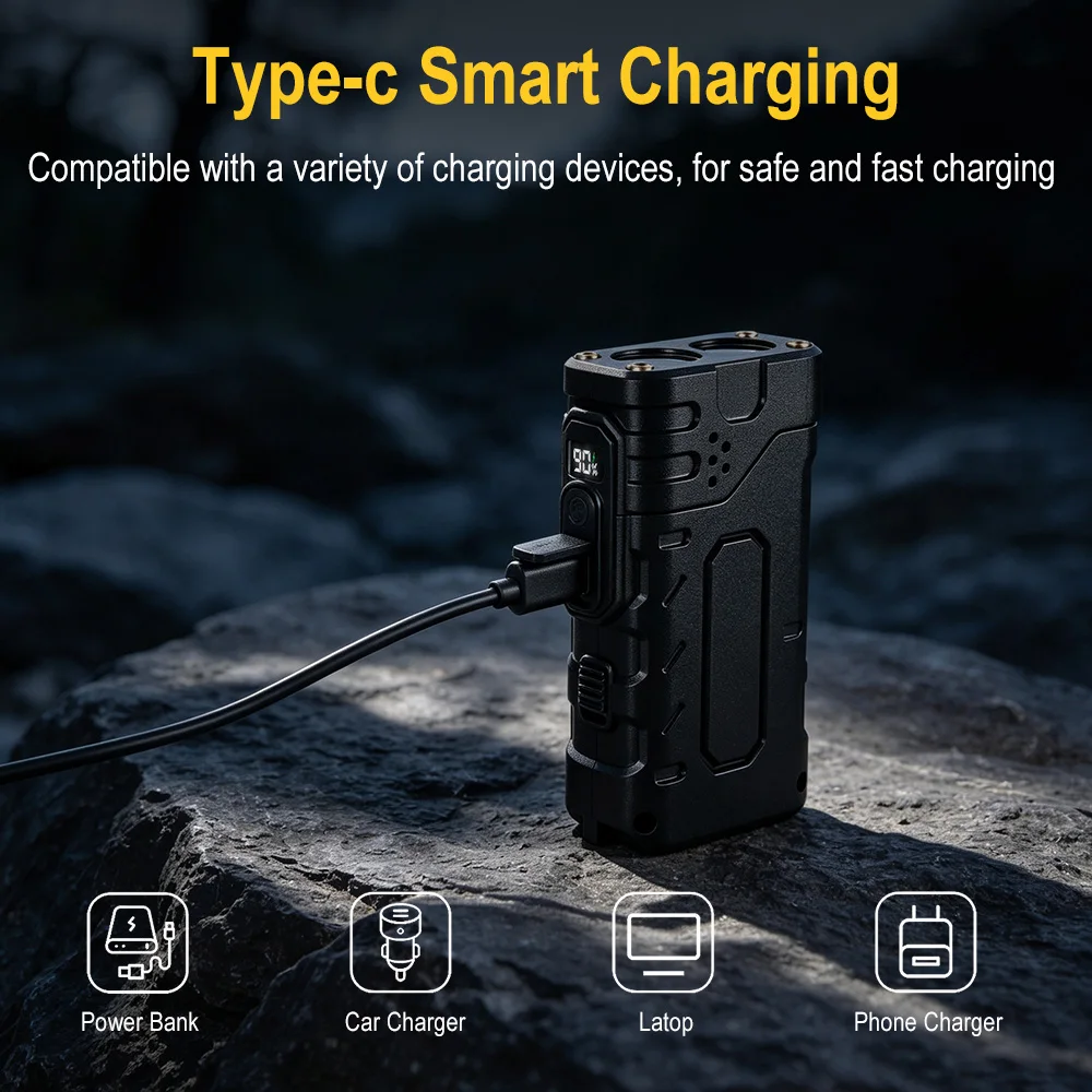 BORUIiT 핸드 크랭크 EDC LED 손전등 타입- - Outdoor Power Supply 리뷰 및 가격