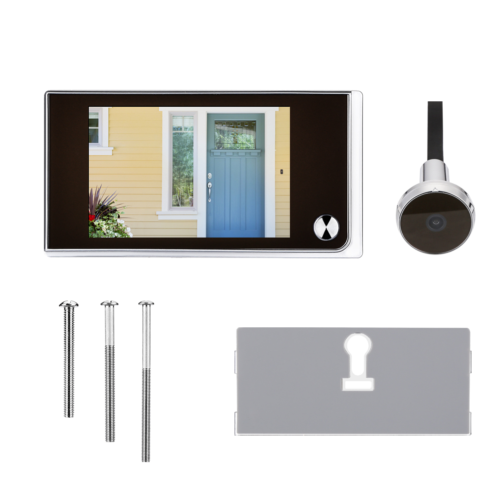 3.5인치 카메라 틈구멍 초인종 120 °   LCD  - Outdoor Power Monitor 리뷰 및 가격