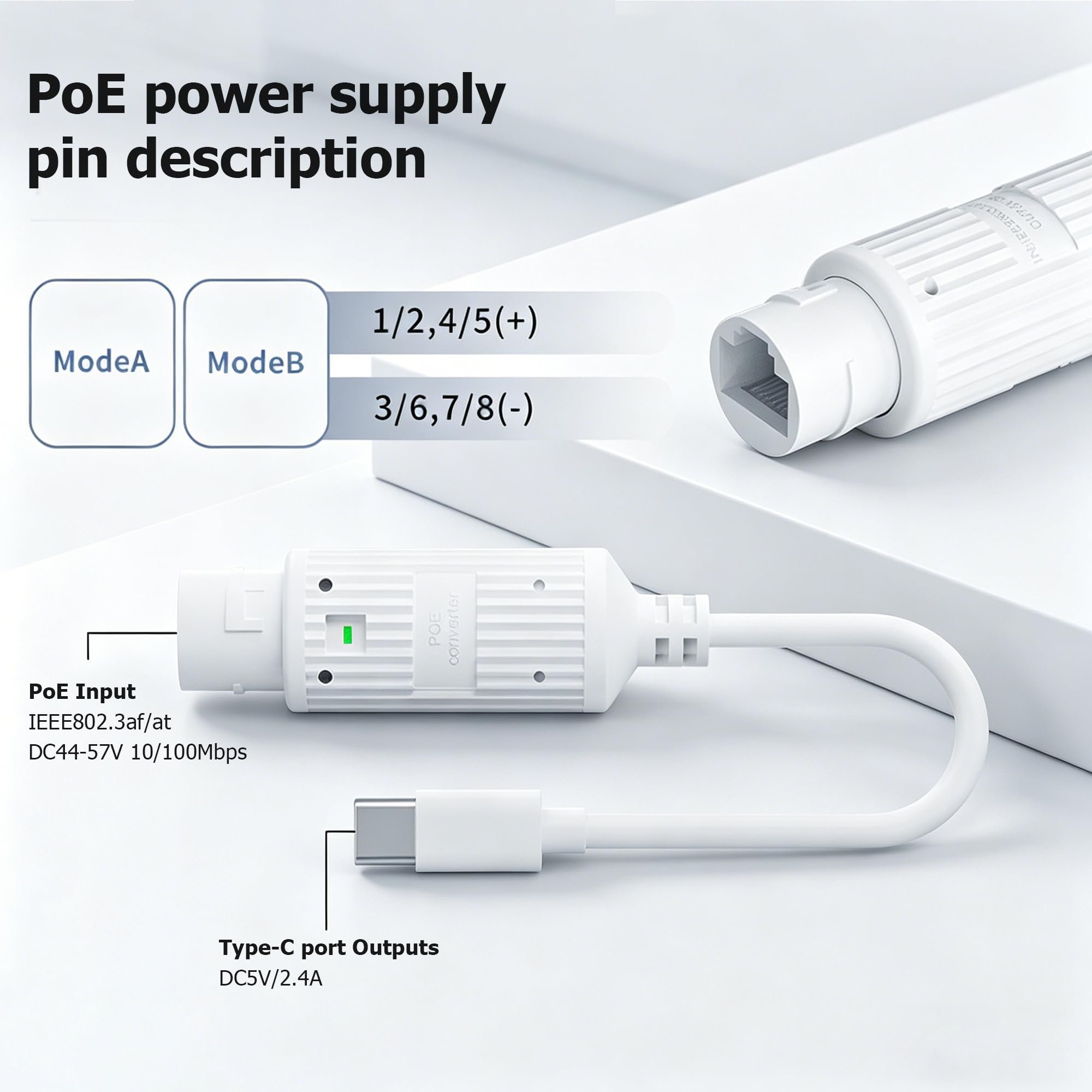 POE-USB-C 전원 변환기, 실외 방수 RJ45 암 - Outdoor Power Monitor 리뷰 및 가격