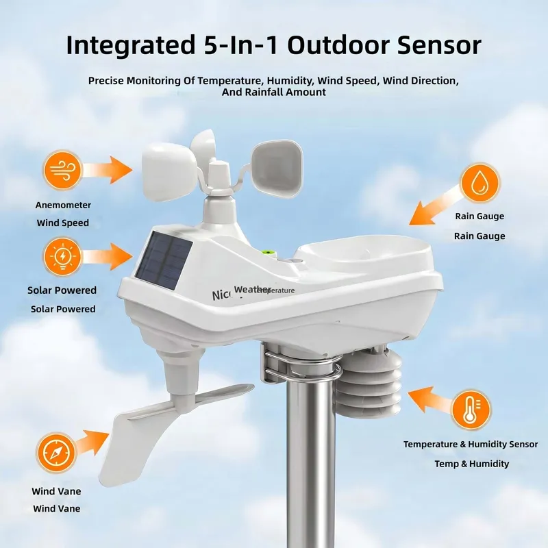 5 in 1 WiFi 기상 관측소(외부 센서 포함) 태 - Outdoor Power Monitor 리뷰 및 가격