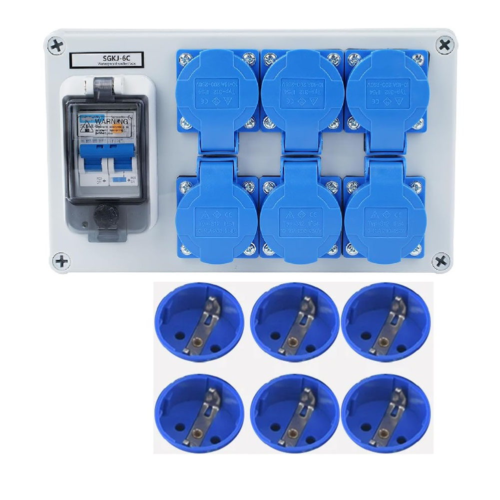 1PC IP54 벽걸이형 6핀 전원 분배기(1P+N F - Outdoor Power Distributors 리뷰 및 가격