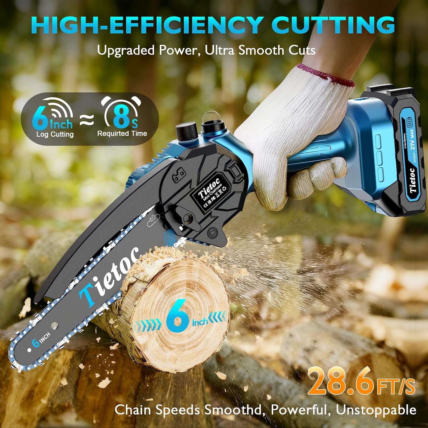 미니 전기톱, 6인치 무선 전기톱, 880W 강력 전동 - Electric Chainsaw Battery 리뷰 및 가격