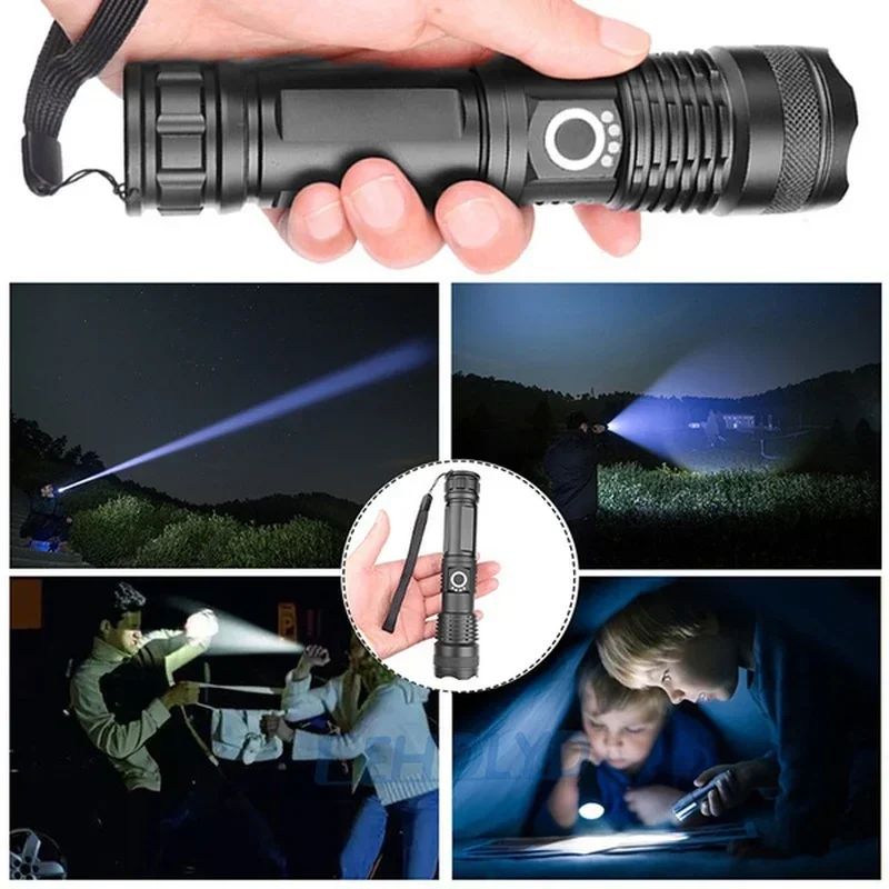 고출력 XHP70 LED 손전등 USB-C 충전식 토치 - Outdoor Power Supply 리뷰 및 가격