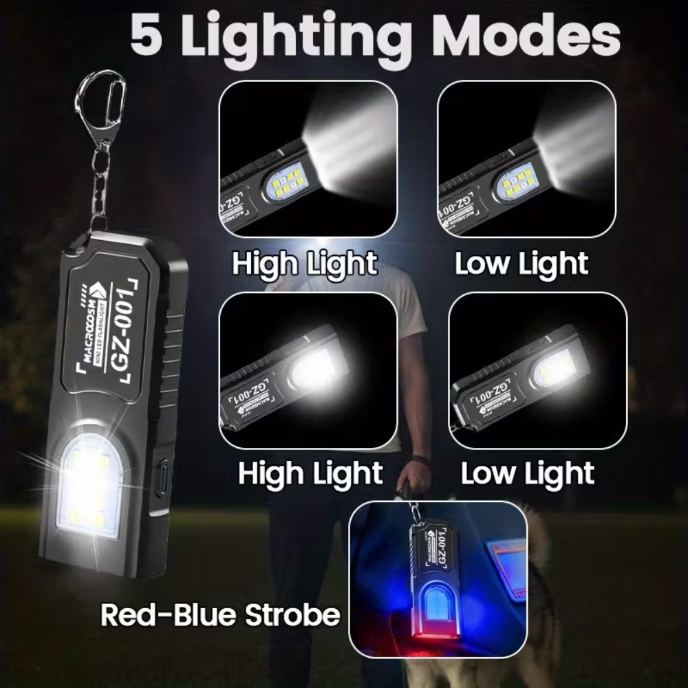 미니 COB LED 키체인 손전등 USB 충전식 토치  - Outdoor Power Supply 리뷰 및 가격