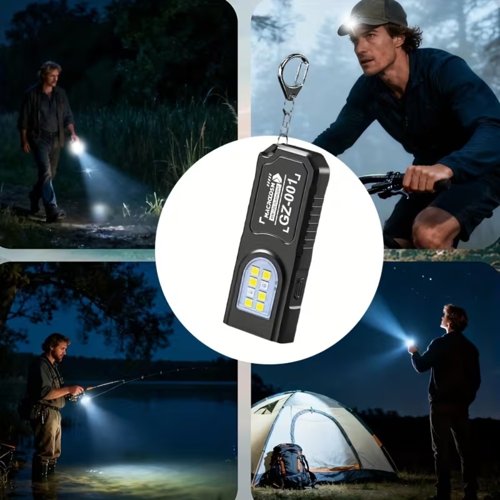 미니 COB LED 키체인 손전등 USB 충전식 토치  - Outdoor Power Supply 리뷰 및 가격